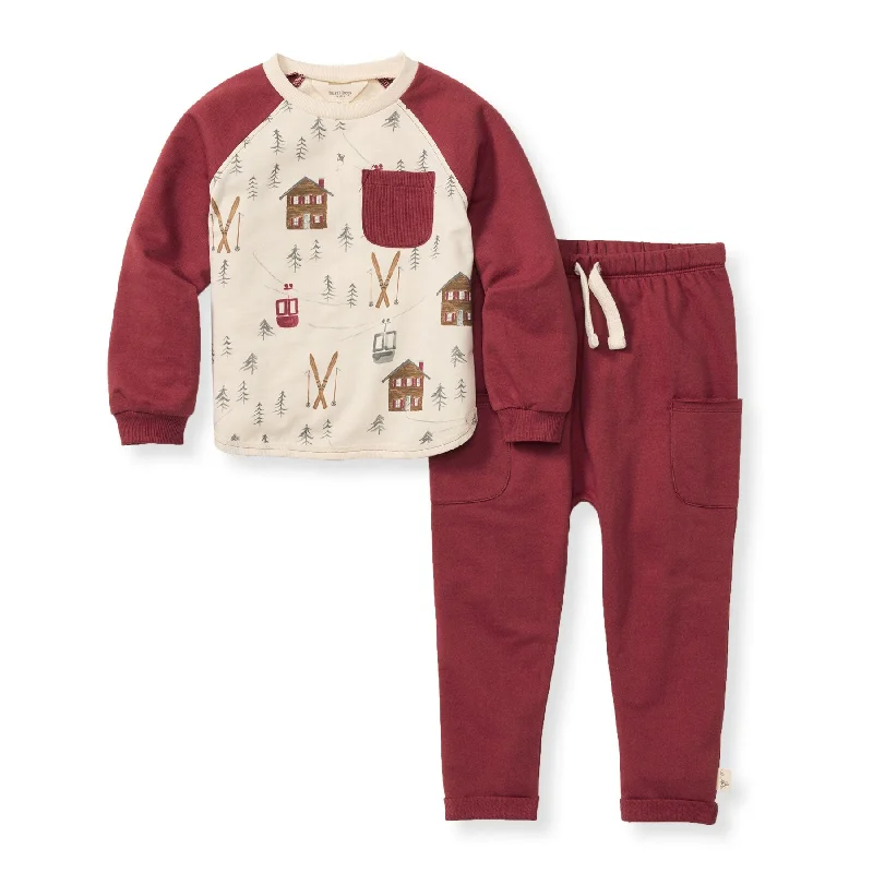 Jogger Set - Holiday In The Alps - Redwood