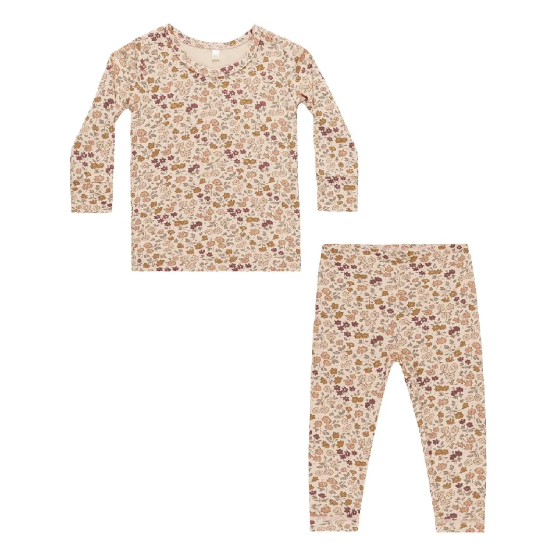 Bamboo Pajama Set - Posy - Shell