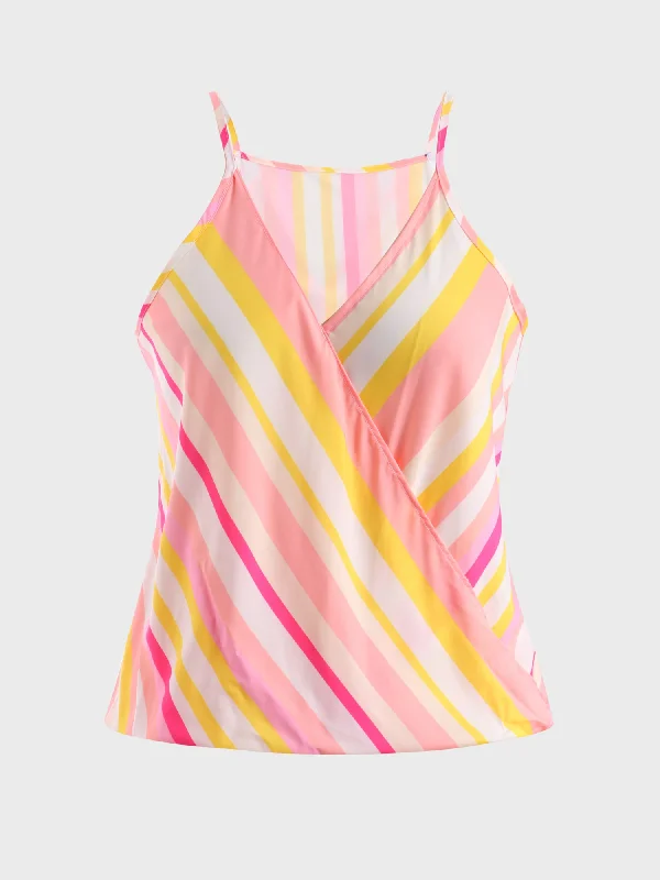 Midsize Bright Colorblock Strips Camisole