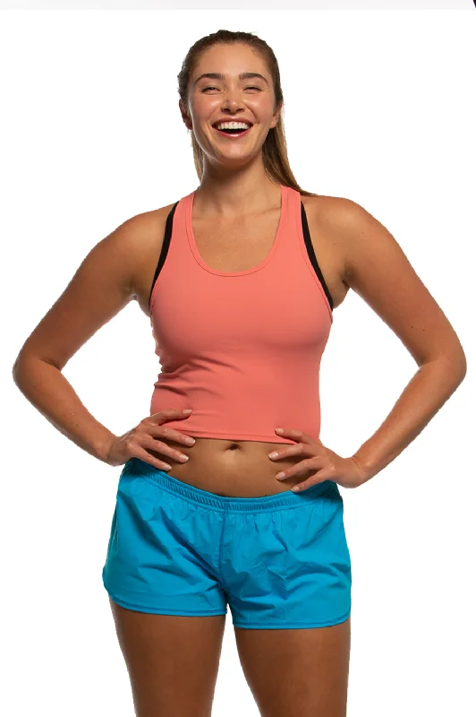 Rochelle Basic Crop Top - Salmon