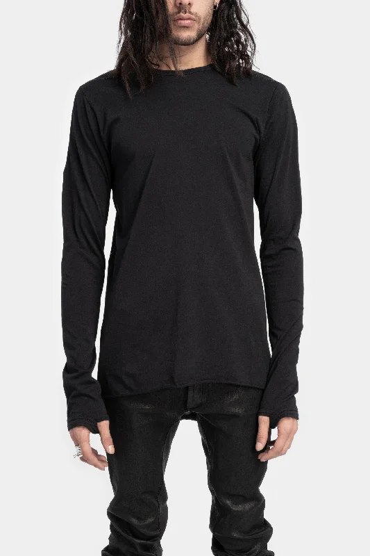 Semi Raglan long sleeve T-Shirt, Black