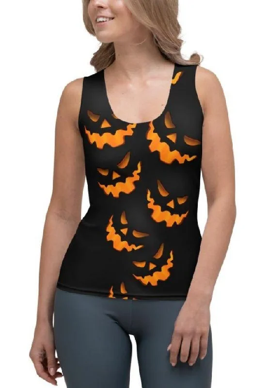 Spooky Pumpkin Halloween Tank Top