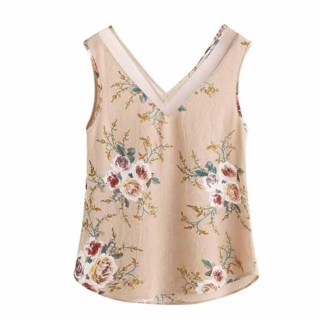 Floral Sleeveless Tank Top