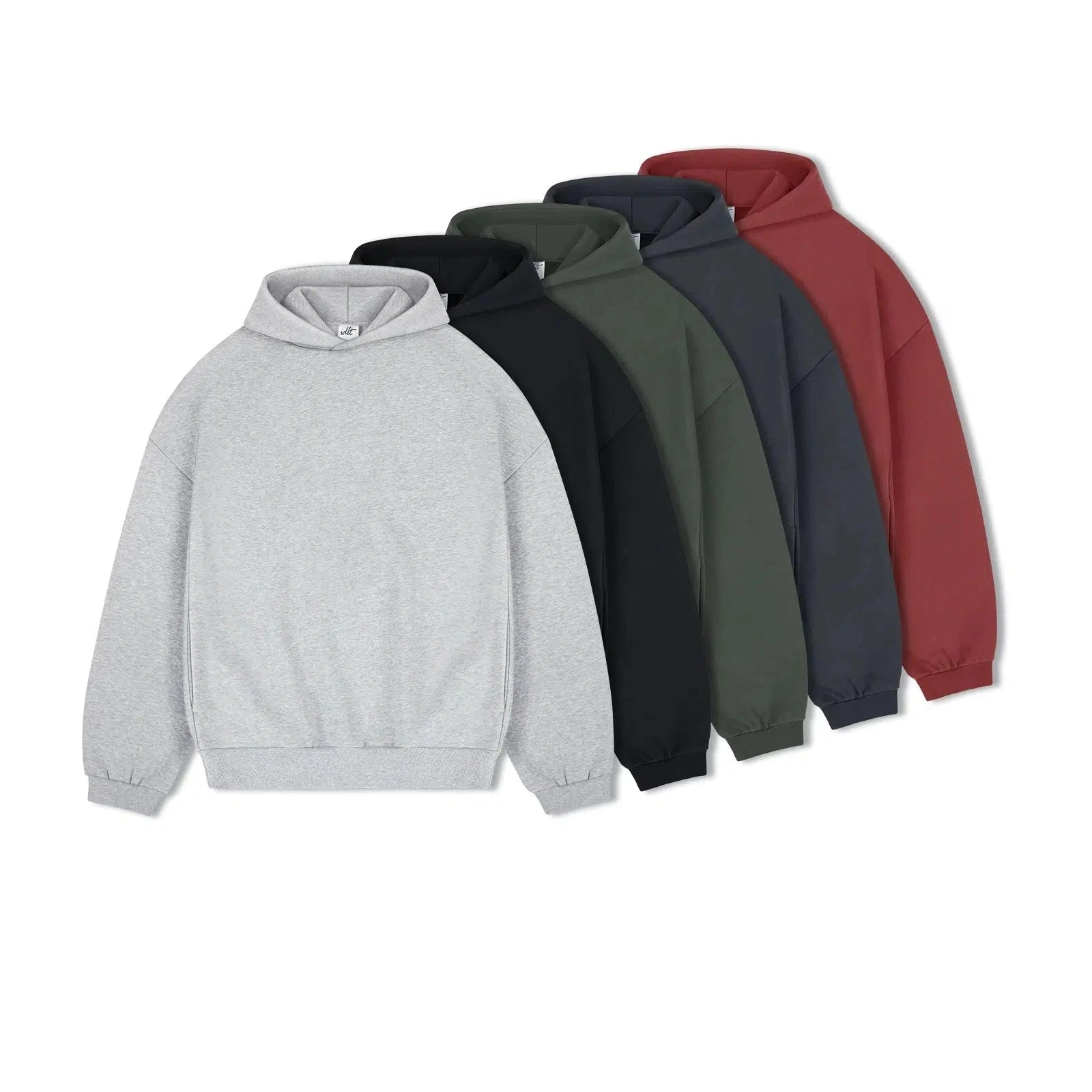 Drop Shoulder Velvet Hoodie Pullover