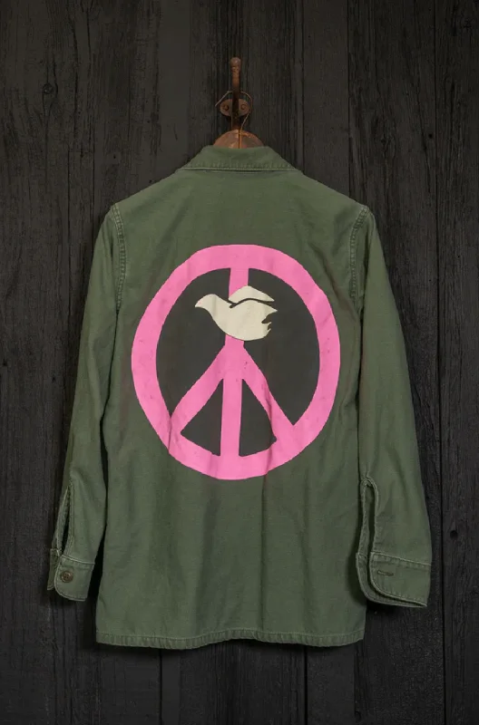 MADE WORN VOTE FOR PEACE ARMY JACKET