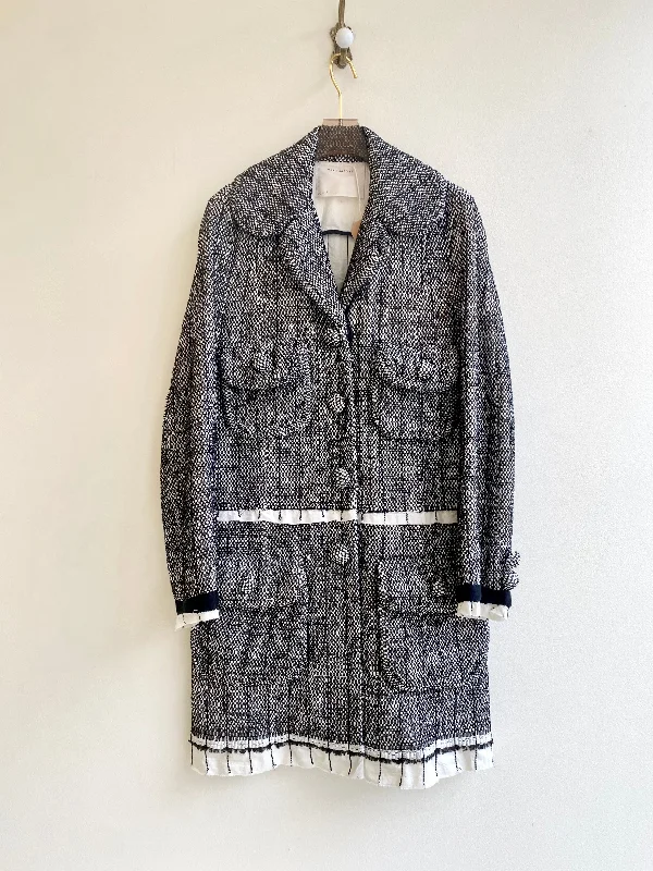 Marc Jacobs | Runway Piece Black & White Mock Tweed Coat (Vintage)