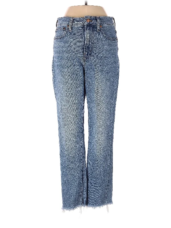 High-Rise Straight-leg Jeans in Medium Wash