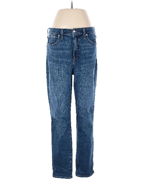 High-Rise Straight-leg Jeans in Medium Wash