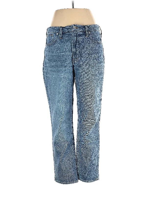 High-Rise Straight-leg Jeans in Medium Wash