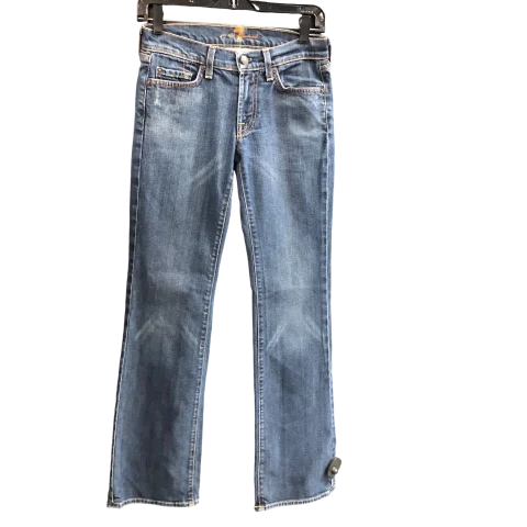 Jeans Designer By 7 For All Mankind In Blue Denim, Size: 4