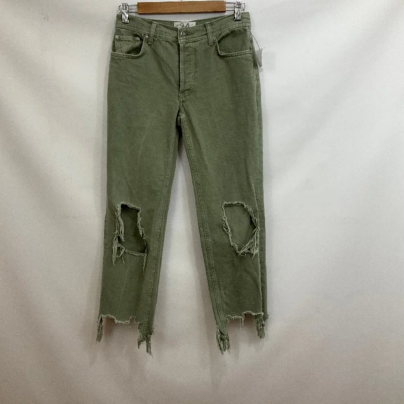 Jeans Straight By We The Free In Green Denim, Size: 0