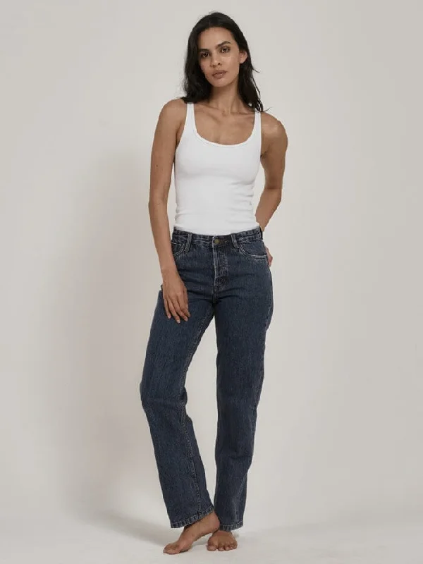 Rachel Mid Straight Jean - Worn In Blue