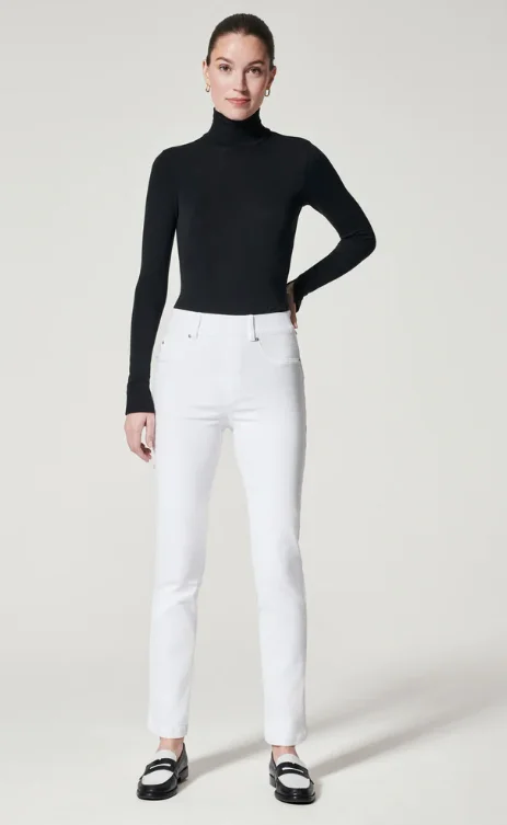 SPANX Ankle Straight Leg Jeans - Bright White