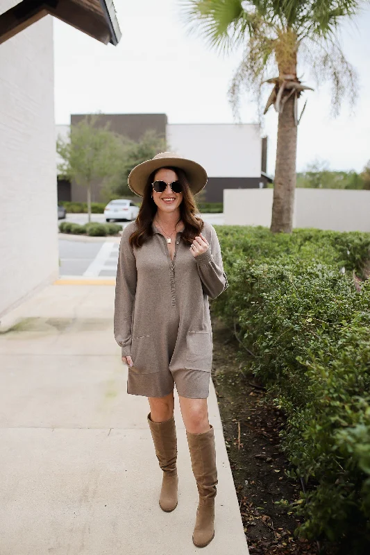 Wandering Soul Knit Button Up Shirt Romper