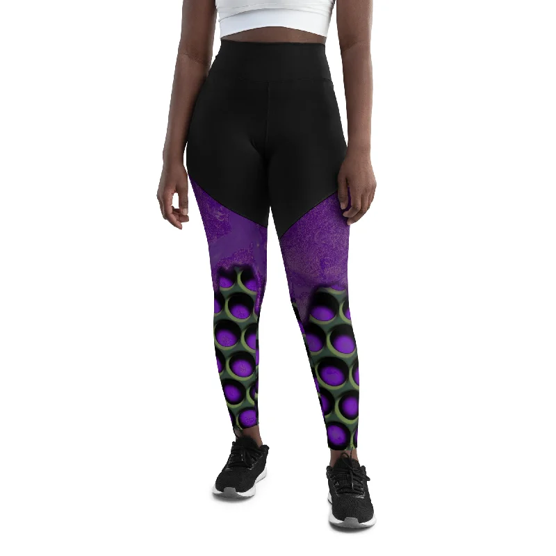 3D Industrial Print Compression Leggings