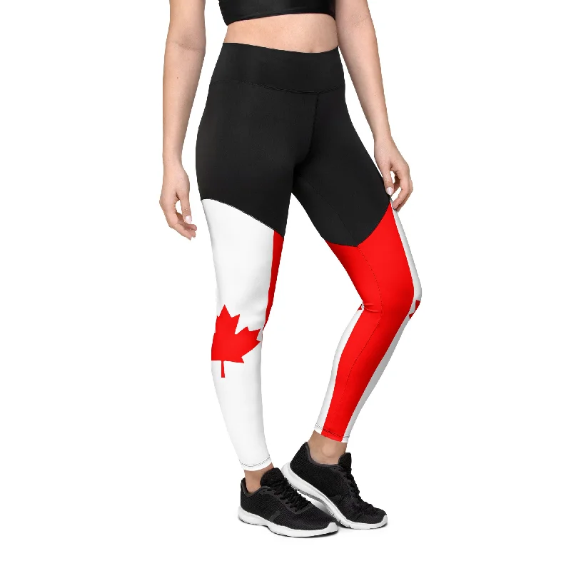 Canada Flag Compression Leggings