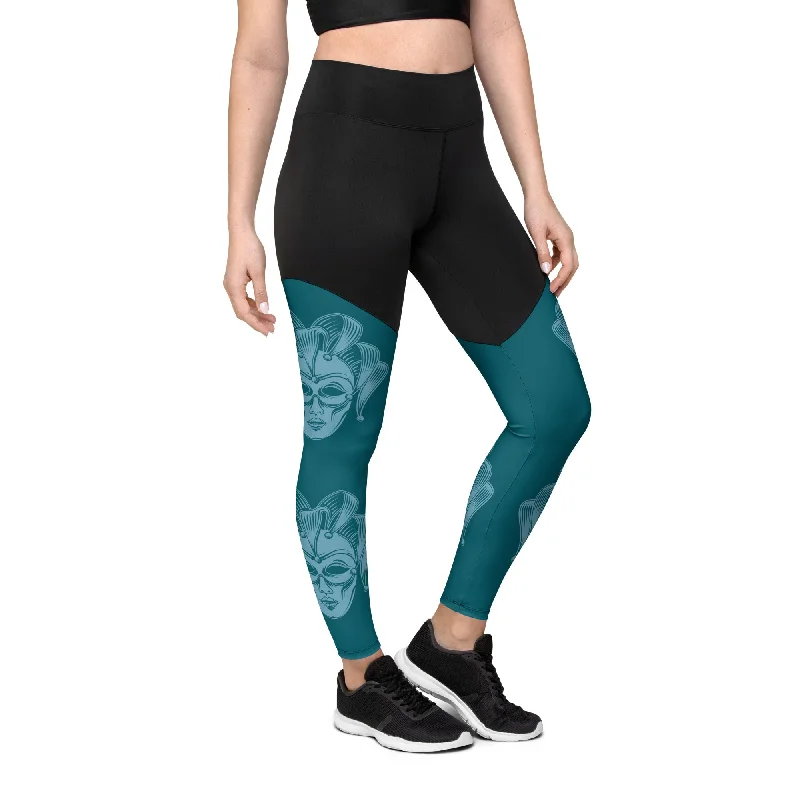 Carnival Mask Compression Leggings