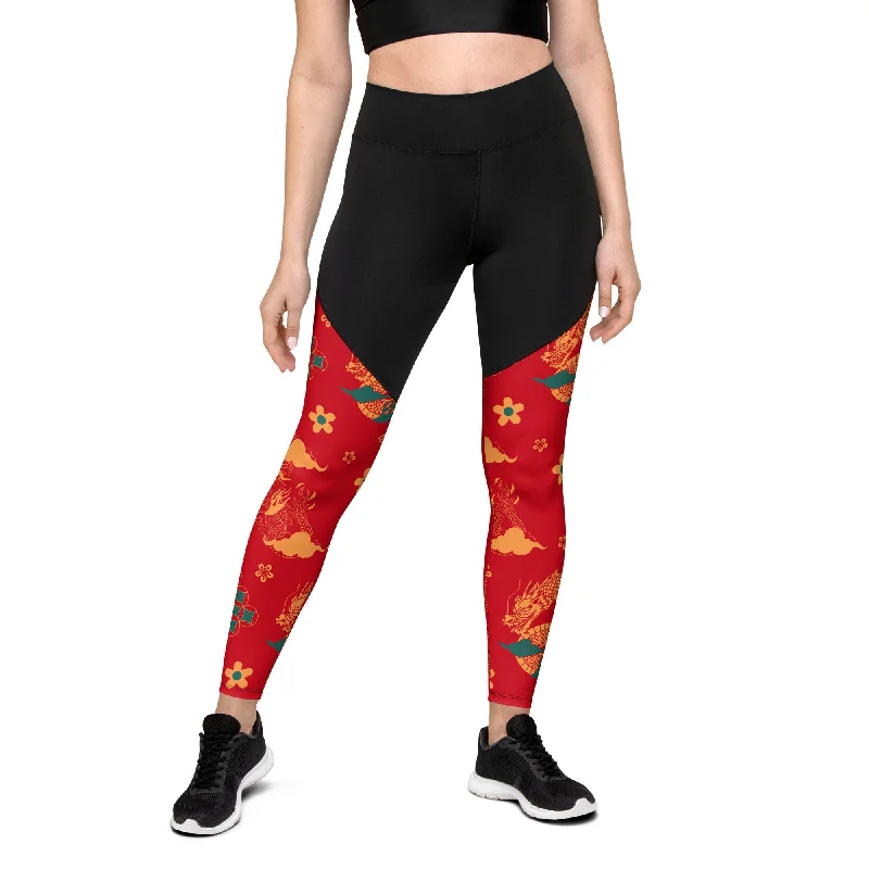 Chinese Dragon Compression Leggings