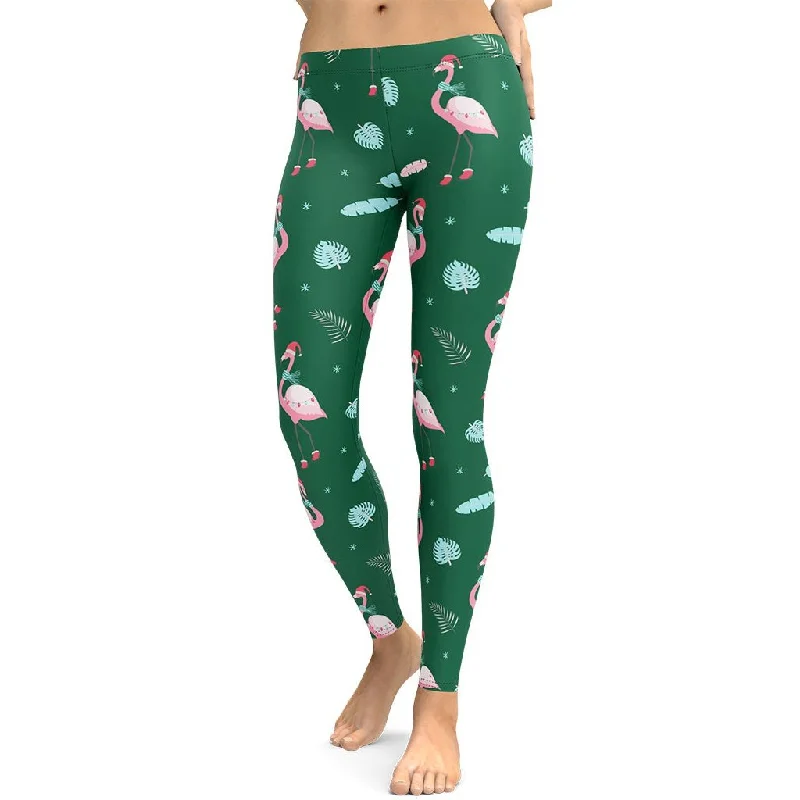 Christmassy Flamingos Leggings