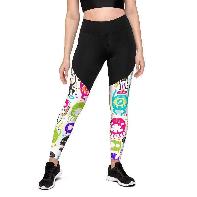 Colorful Doodles Compression Leggings