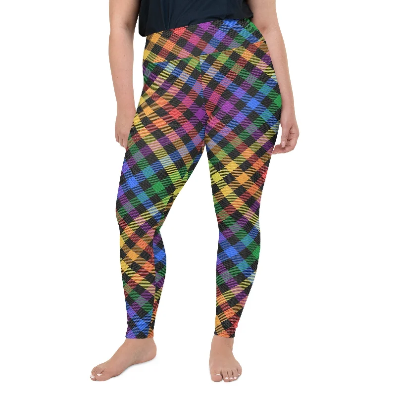 Colorful Plaid Plus Size Leggings