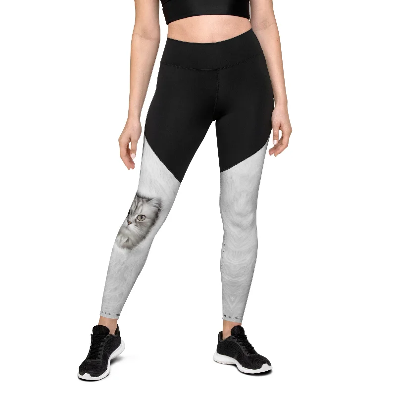 Cute Cozy Cat Compression Leggings