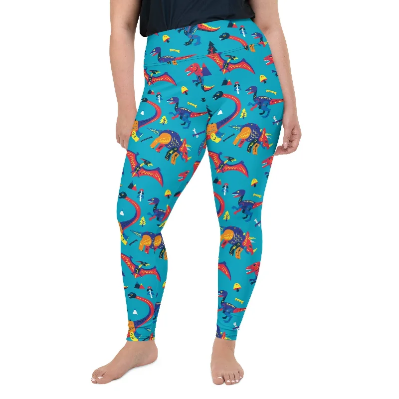 Cute Dinosaur Plus Size Leggings