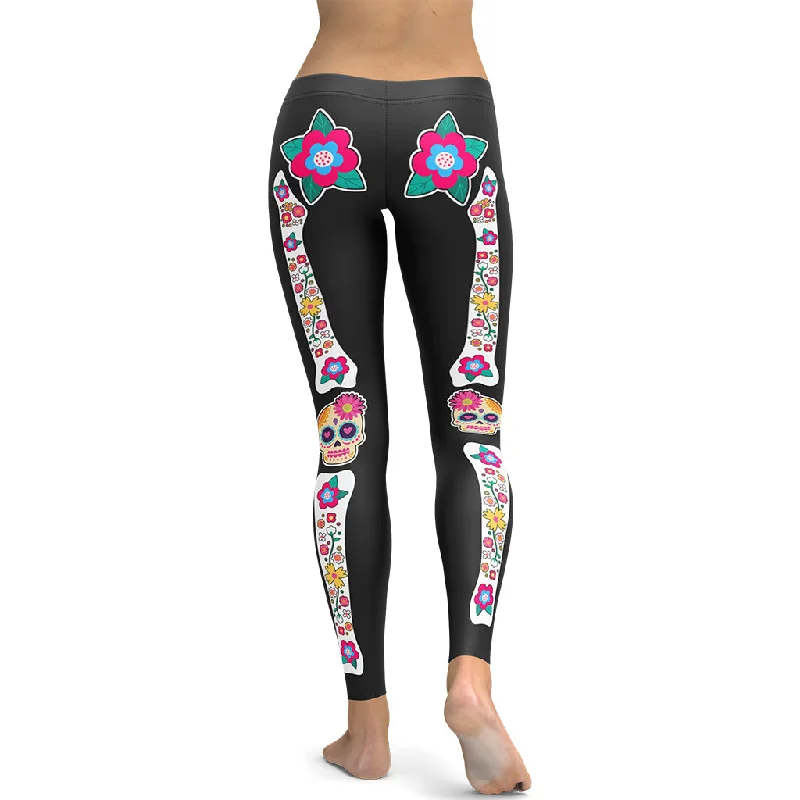 Day of the Dead Bones Leggings