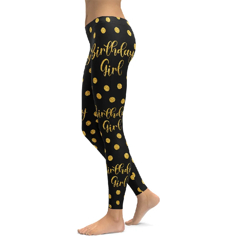 Golden Birthday Girl Leggings