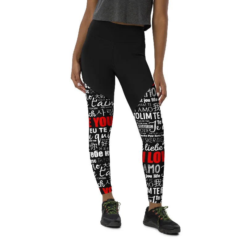 I Love You Compression Leggings