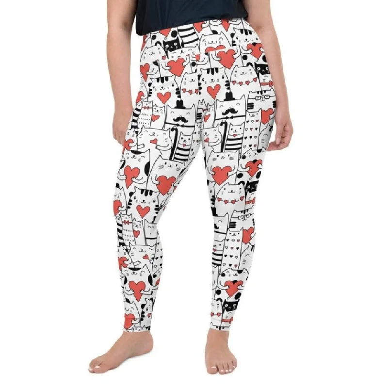 Kitties in Love Plus Size Leggings