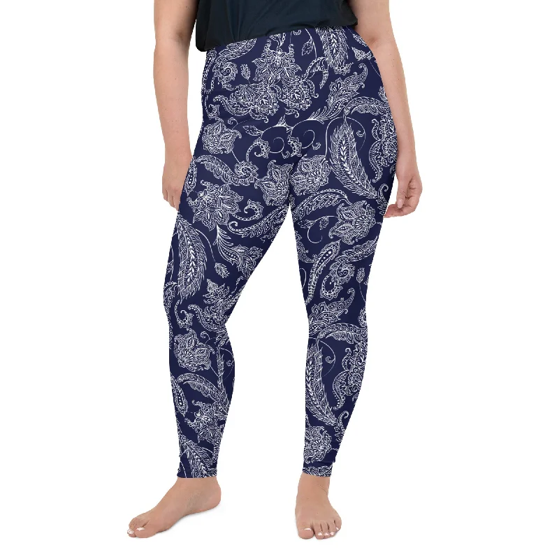 Paisley Floral Plus Size Leggings