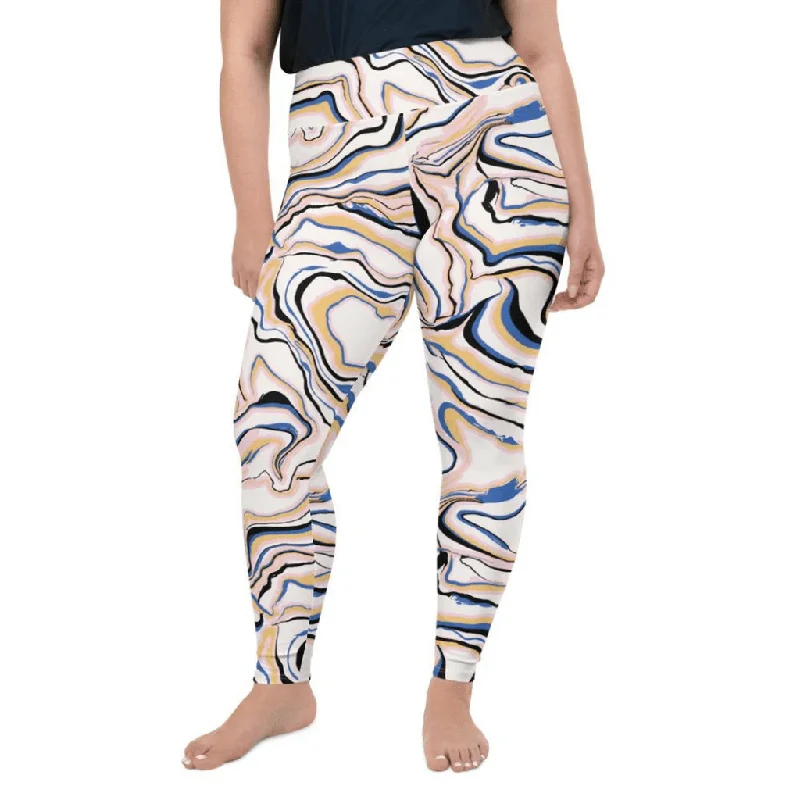 Peachy Marble Plus Size Leggings