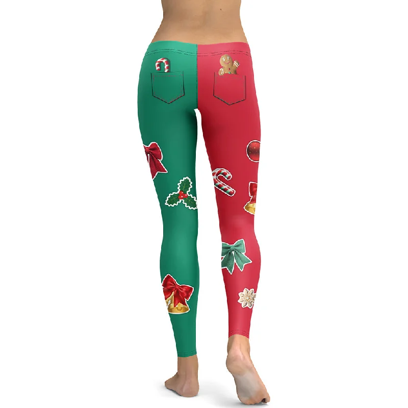 Red & Green Christmas Leggings