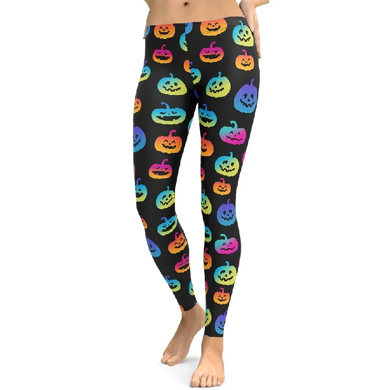 Vibrant Jack O'Lanterns Leggings