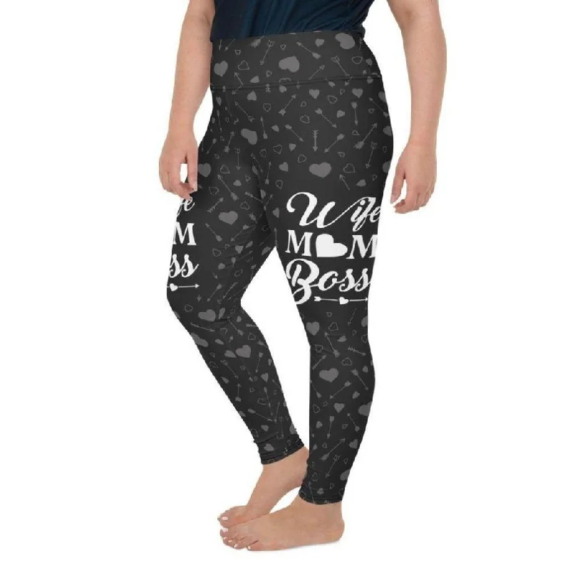 Wife Mom Boss Plus Size Leggings