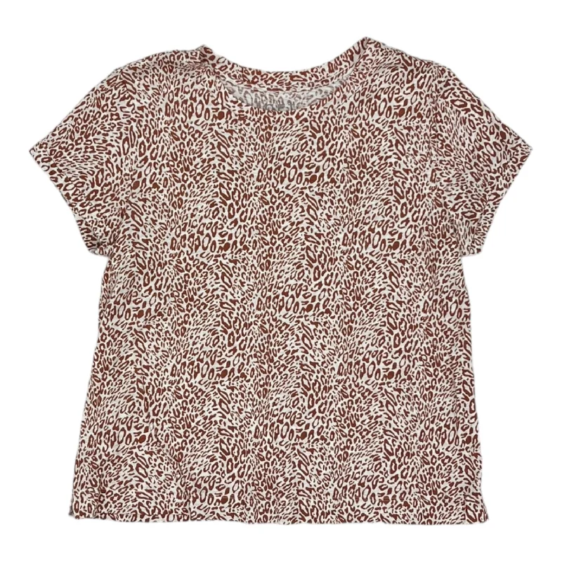 BROWN TOP SS by LOFT Size:M