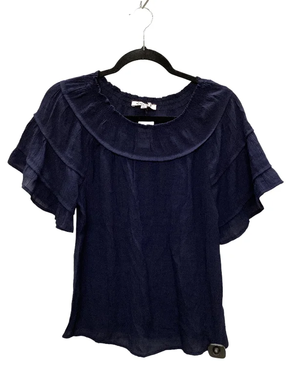 Navy Top Short Sleeve Nanette By Nanette Lepore, Size S