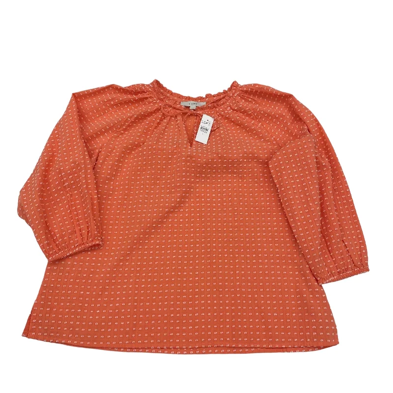 ORANGE TOP SS by LOFT Size:L