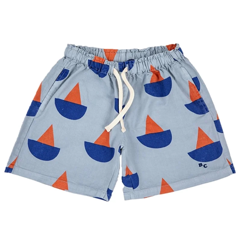 Bobo Choses Light Blue Sail Boat All Over Shorts