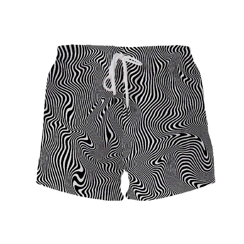 Trippy Wave All Over Print Women's Shorts