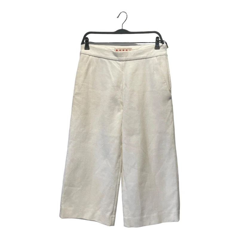 MARNI/Cropped Pants/38/Cotton/WHT/