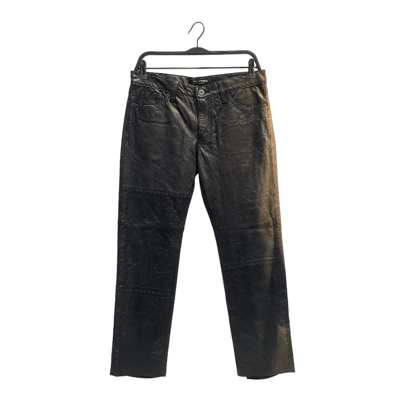 JUNYA WATANABE COMME des GARCONS/Straight Pants/M/Leather/BLK/FADED LEATHER