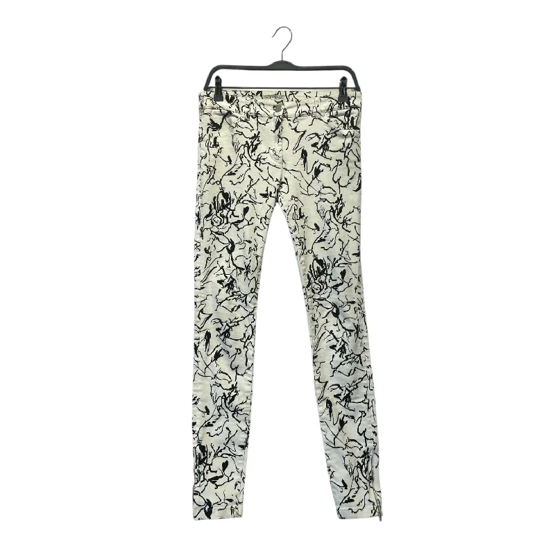 BALENCIAGA/Skinny Pants/38/All Over Print/Cotton/WHT/