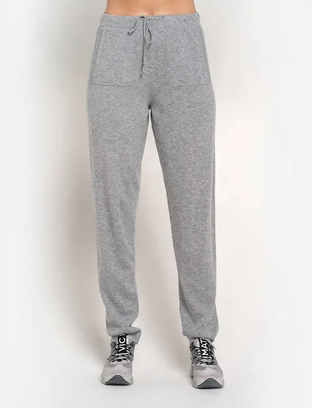 Basic Cashmere Jogger Pant In Granite