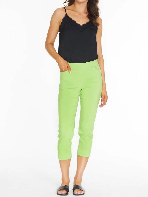 Crop Pant In Lime