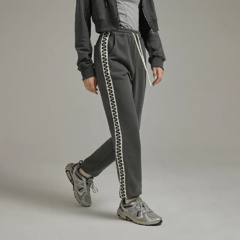 Two Toned Squiggly Line Jogger Pants