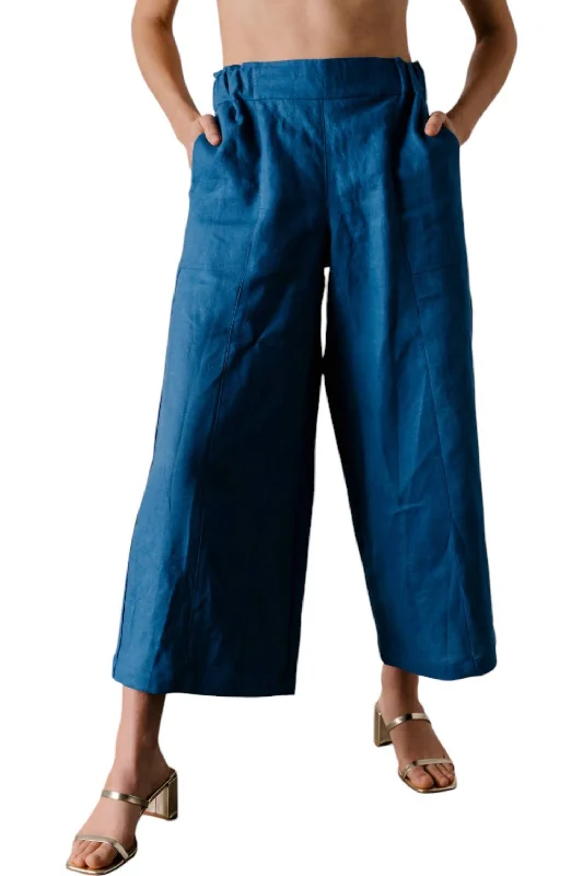 Emil Easy Crop Pants In True Blue